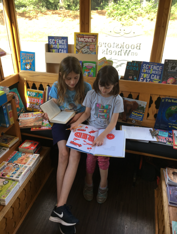 Book trolley, the Story House, owned by author Deborah Bodin Cohen. 